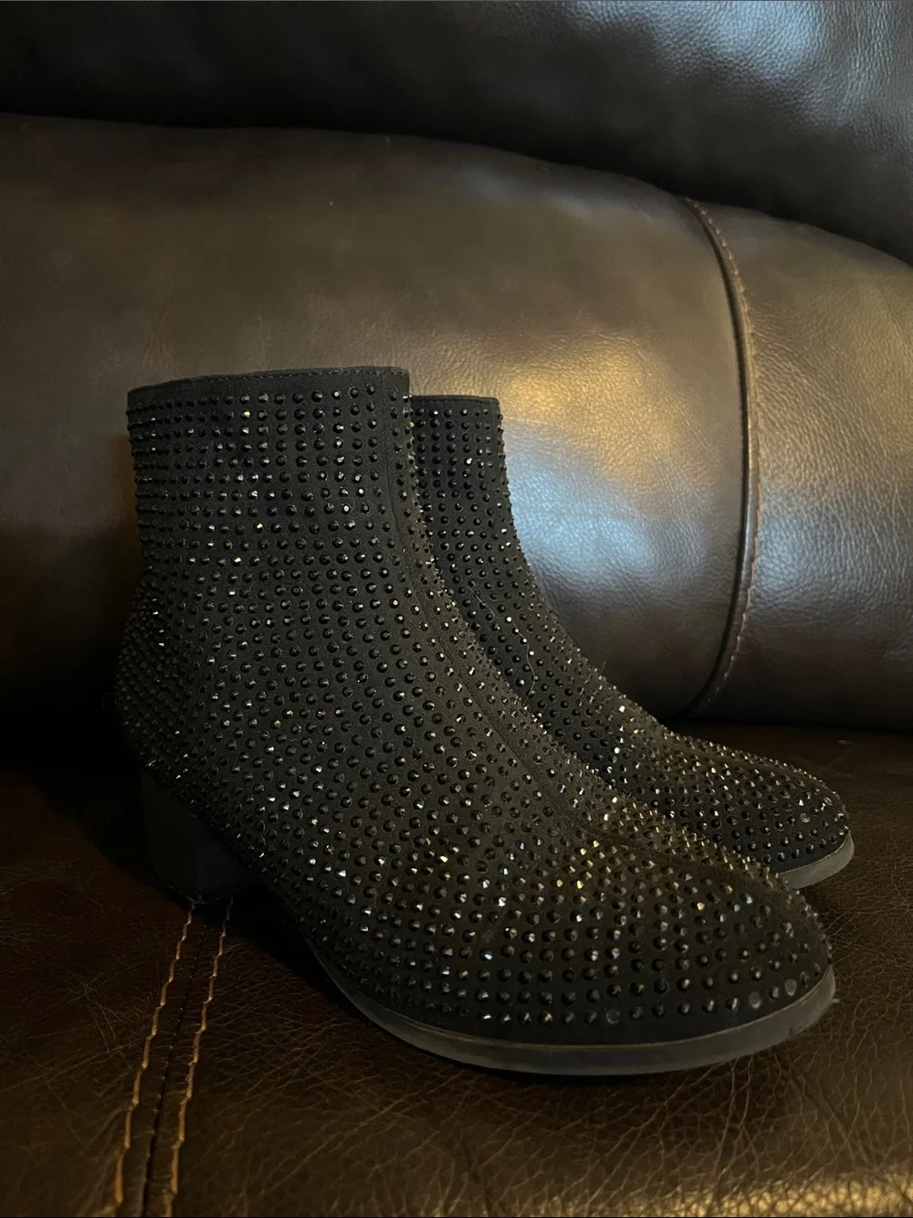 Girls Art Class Black Embellished Ankle Boots